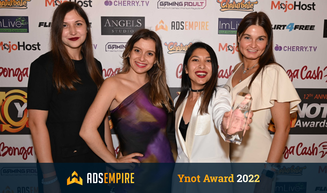 Ynot Award for AdsEmpire - The Best Dating Network 2022!
